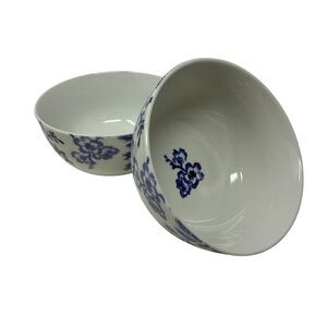 Paula Deen Tatnall Street Bluebell Coupe Cereal Bowls Blue Floral #Cottagecore